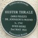 Plaque commemorating <a href='getperson.php?personID=I87&tree=tree01'>Hester Lynch Thrale née Salusbury</a>'s place of death.