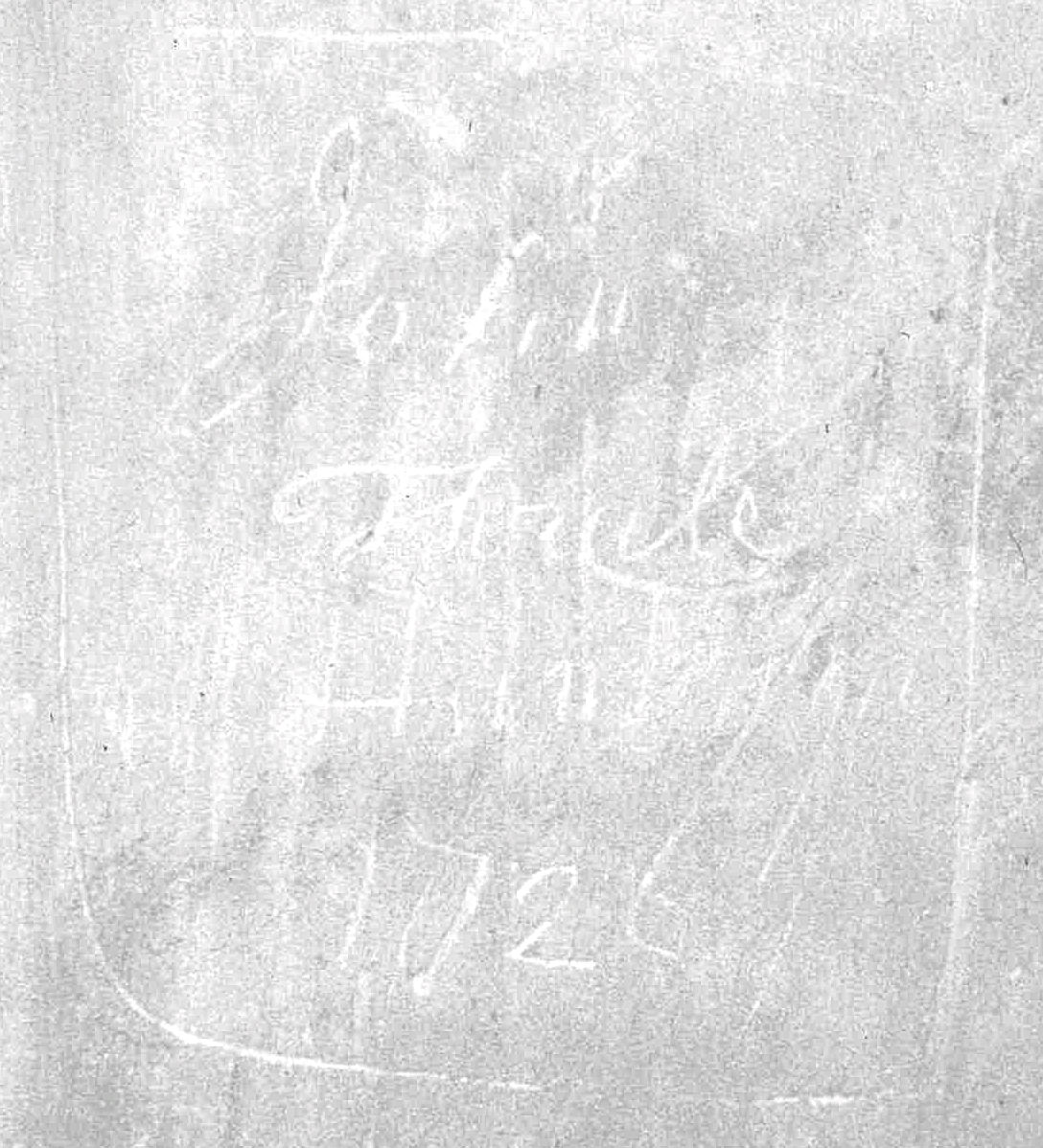 John Thrale 1726 graffiti, St Albans Cathedral