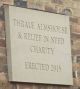 Thrale Almshouses plaque, 27 Polworth Road