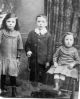 Three eldest children. Leah, Jack and Annie Abrahams (left - right).